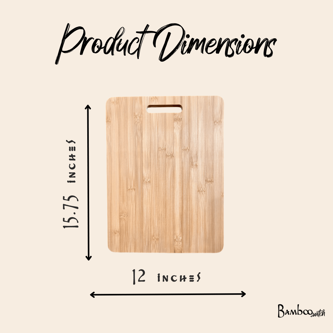 16" Bamboo Cutting Board with Handle