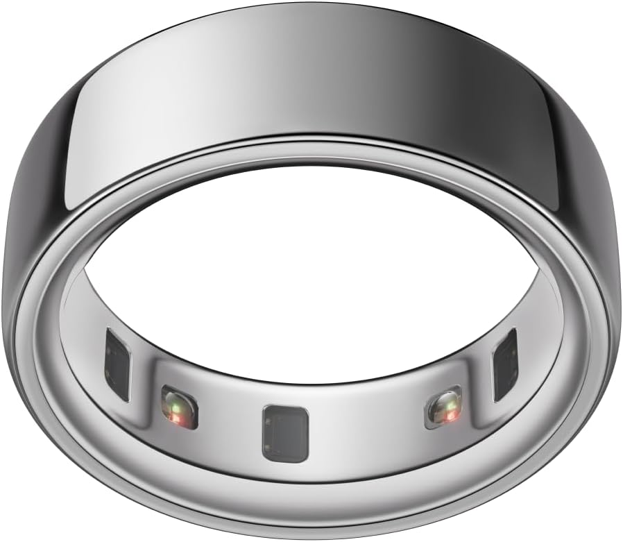 Oura Ring 4 - Smart Ring - Silver - Size 8 - Sleep, Activity, Women's Health, AI Advisor, Up to 8 Days of Battery Life, Oura App, Android & iOS Compatible