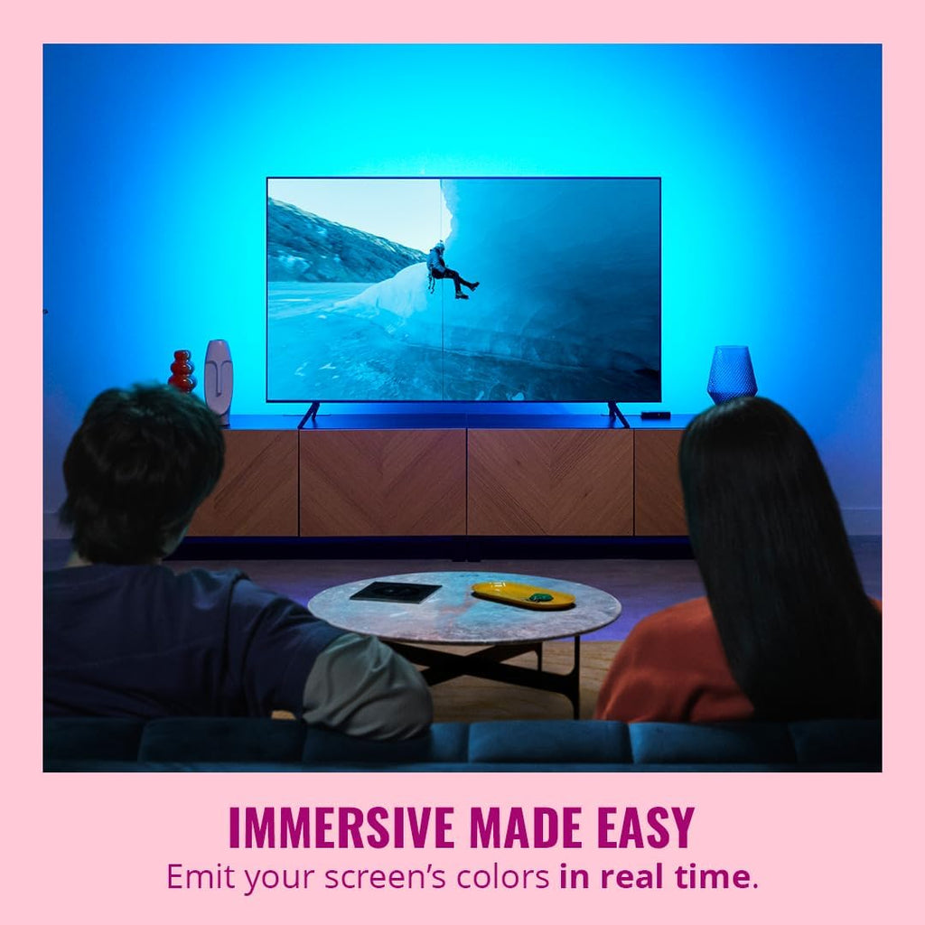 WiZ Connected HDMI Sync Box with TV Backlight - Sync to Movies, Games & Music - HDMI 2.0 Supports 4K 60Hz -RGBIC LED Strip 55-65 Inch TVs - Requires External Video Source
