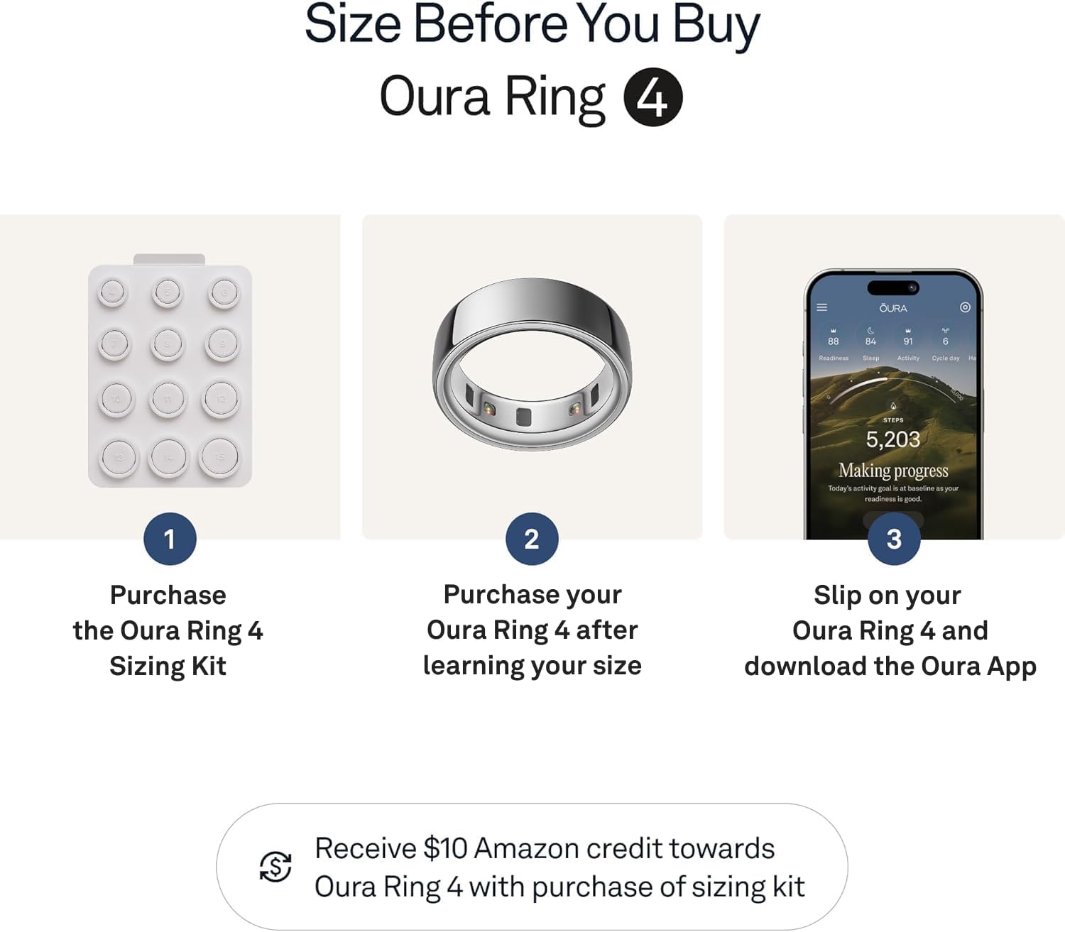 Oura Ring 4 - Smart Ring - Silver - Size 8 - Sleep, Activity, Women's Health, AI Advisor, Up to 8 Days of Battery Life, Oura App, Android & iOS Compatible