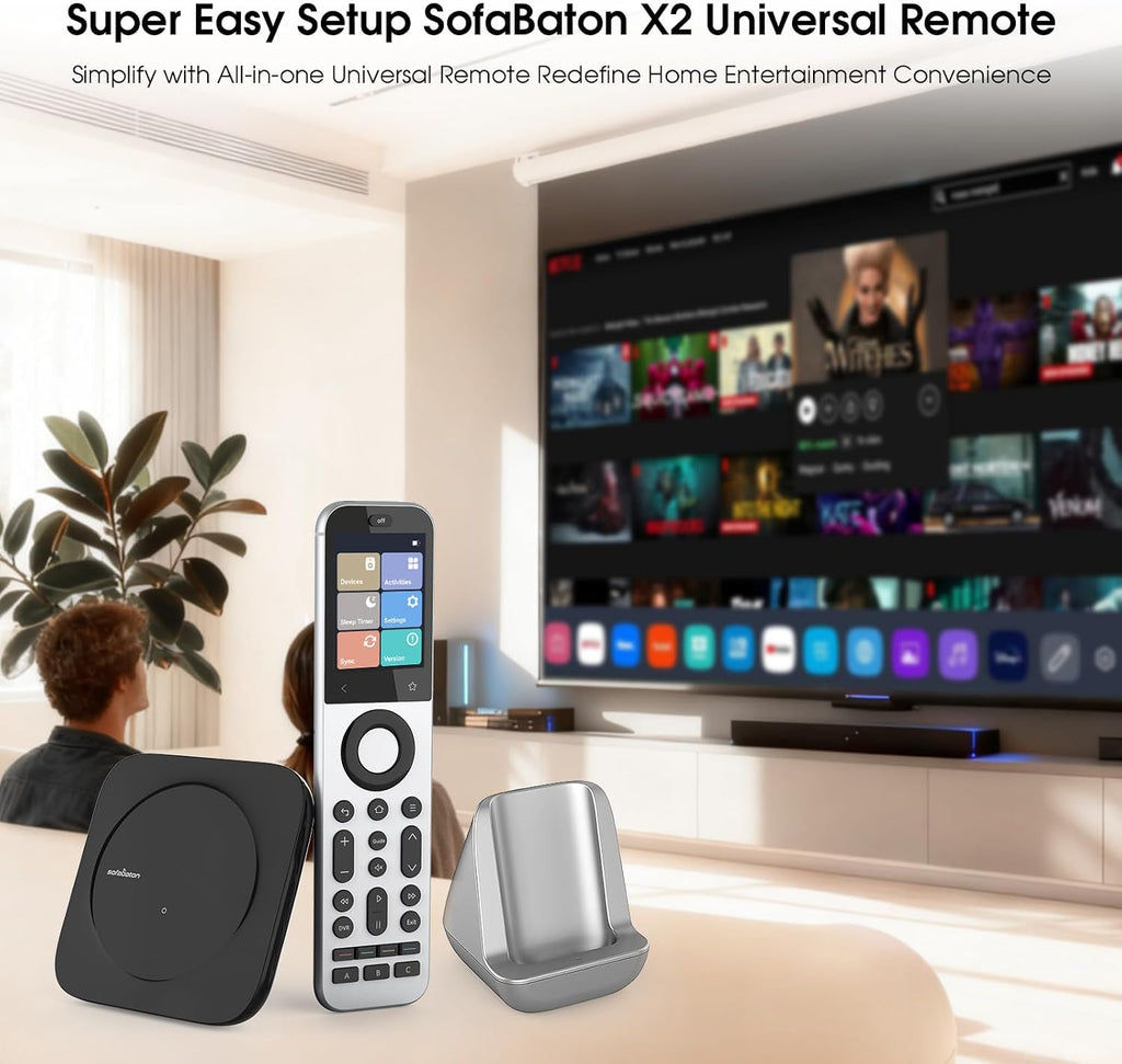 SofaBaton X2 Universal Remote with Hub & Charing Dock & APP & Touchscreen | All in One Universal Remote Control with One-Touch Activities, Compatible with Alexa & Google Assistant & Home Assistant
