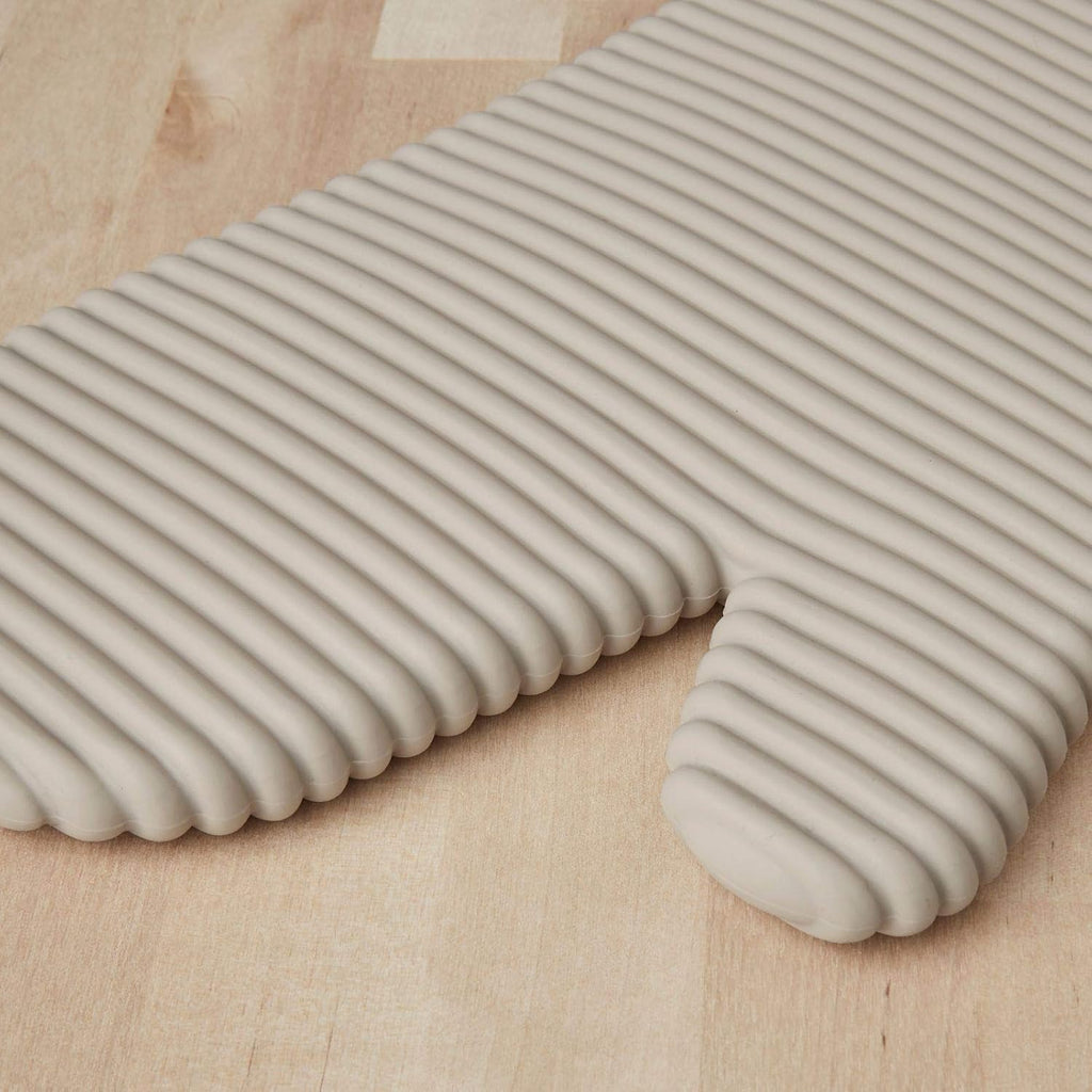 KITCHENAID Ribbed Soft Silicone Oven Mitt 2-Pack Set, 7.5"x13", Milkshake Tan