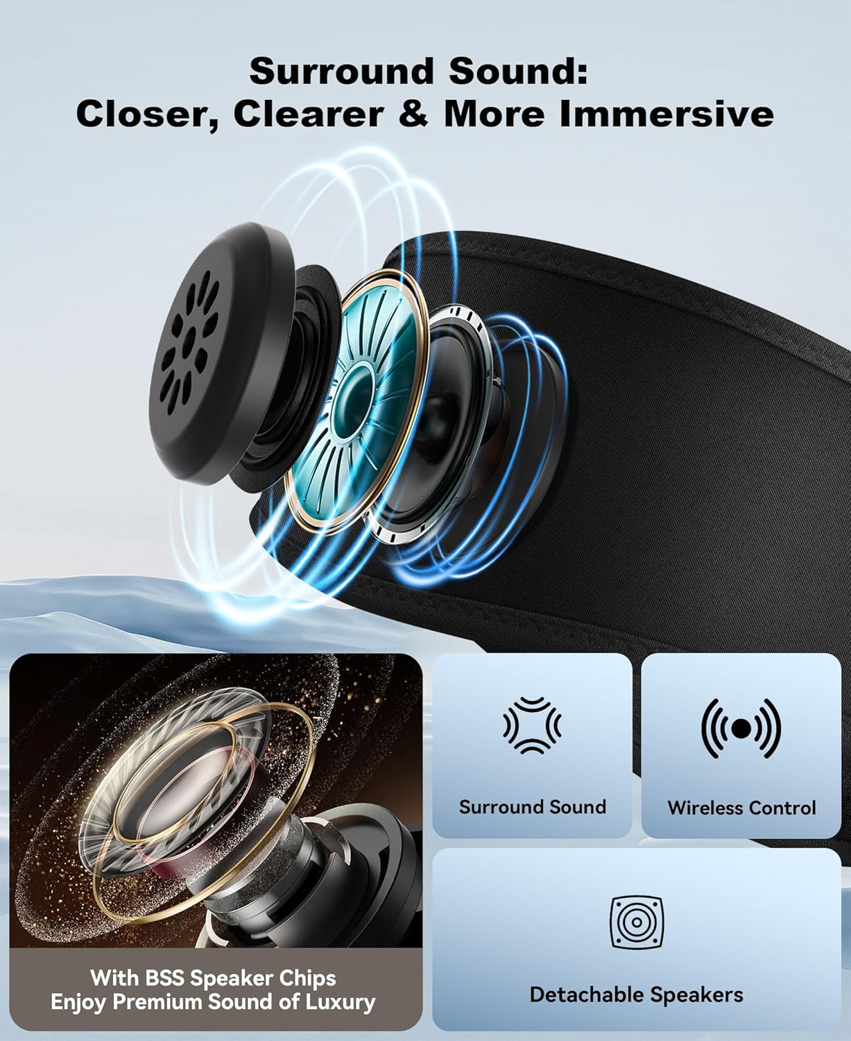 MUSICOZY Sleep Headphones Bluetooth Headband Headphones for Side Sleepers | Sleeping Headbands Wireless Sports Earphones Sweat Resistant Earbuds for Workout Running Cool Gadgets Unique Gifts for Women