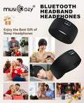MUSICOZY Sleep Headphones Bluetooth Headband Headphones for Side Sleepers | Sleeping Headbands Wireless Sports Earphones Sweat Resistant Earbuds for Workout Running Cool Gadgets Unique Gifts for Women