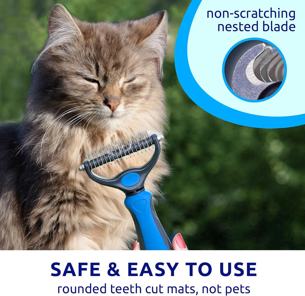 Pat Your Pet Deshedding Dog Brush For Shedding – Cat Brushes For Indoor Cats, Double-Sided Cat Brush Deshedding & Grooming Tool For Long Haired And Short Haired Dogs, Skin-Friendly