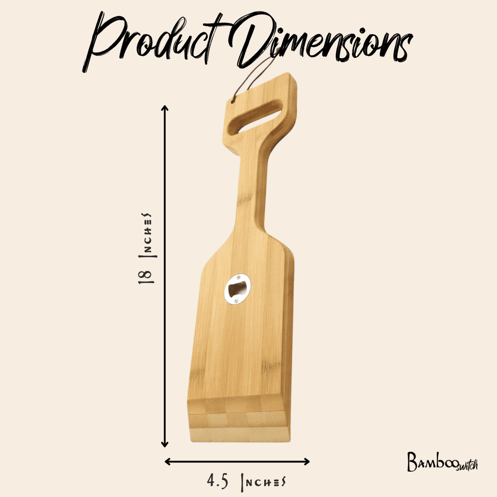 Bamboo 3-in-1 Grill Scraper, Spatula & Bottle Opener