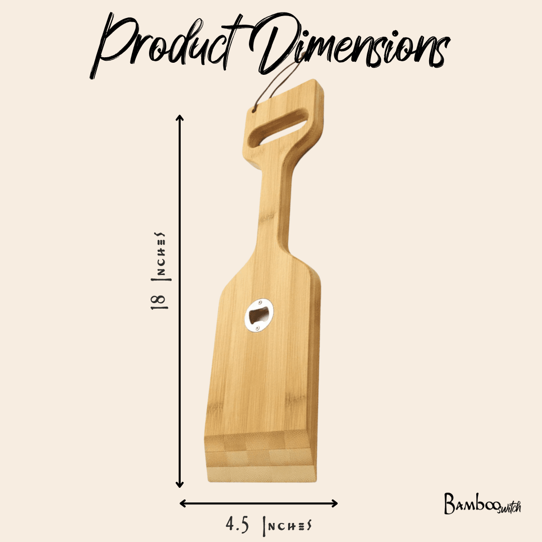 Bamboo 3-in-1 Grill Scraper, Spatula & Bottle Opener
