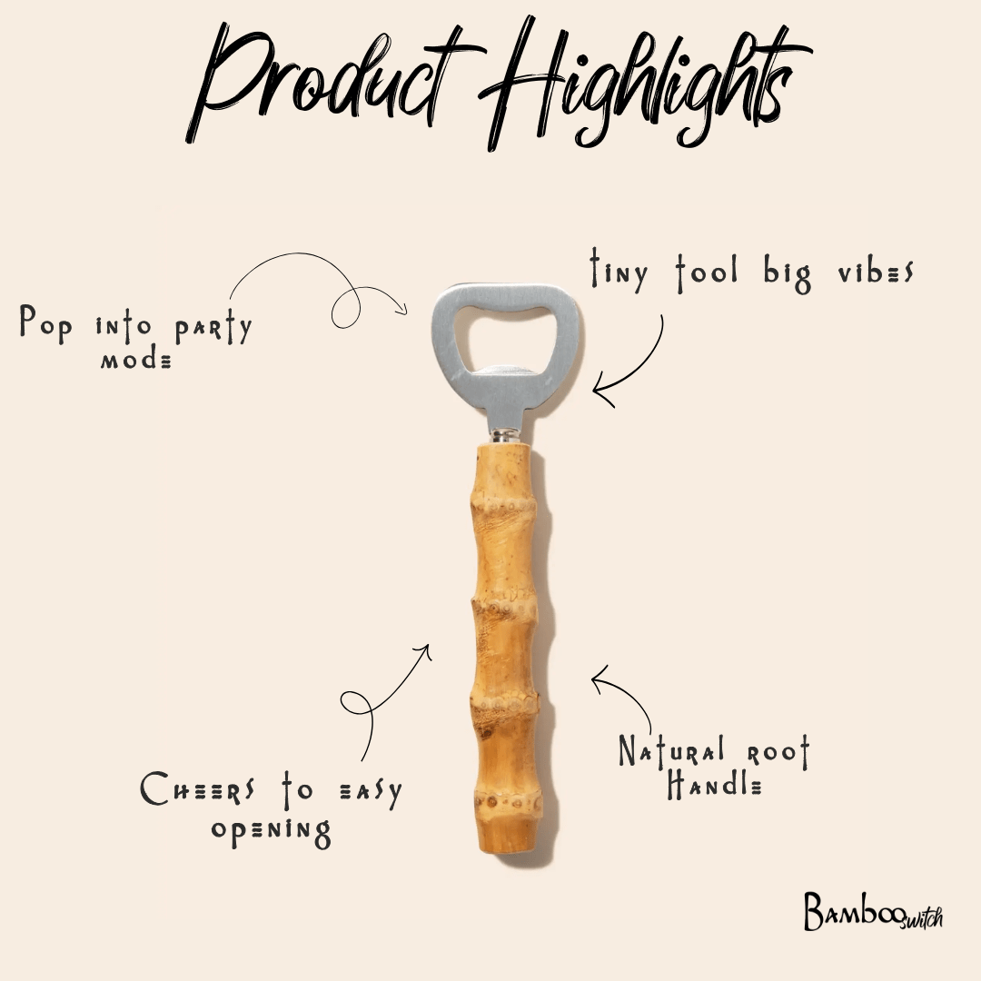Bamboo Root Bottle Opener