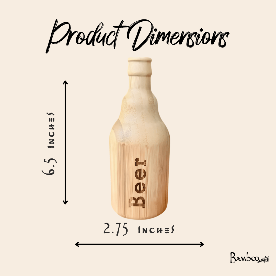 Bamboo Bottle-Shaped Bottle Opener