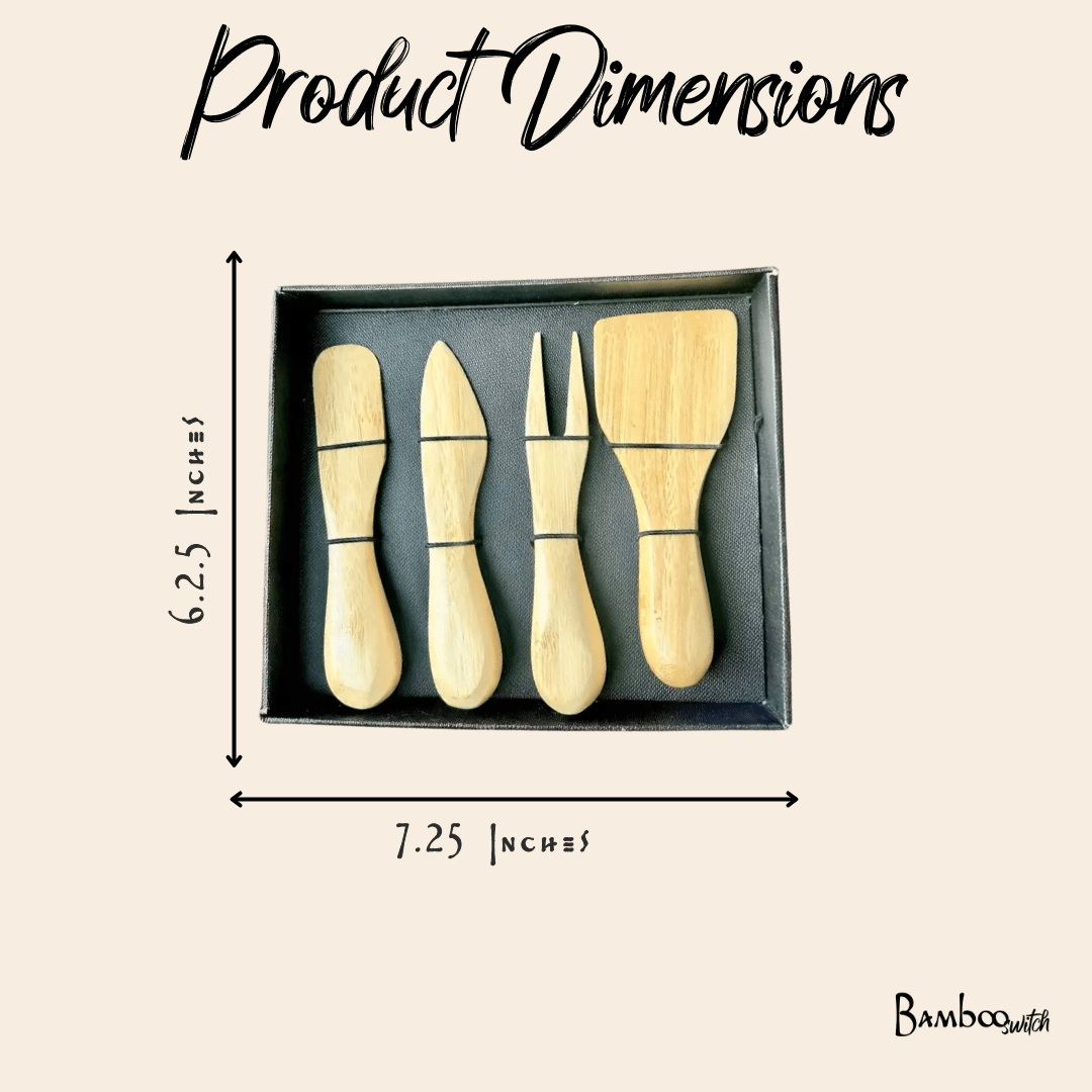 Bamboo Cheese Knife Box Set