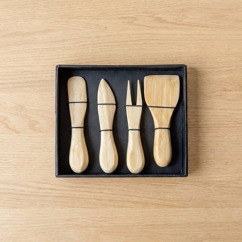 Bamboo Cheese Knife Box Set
