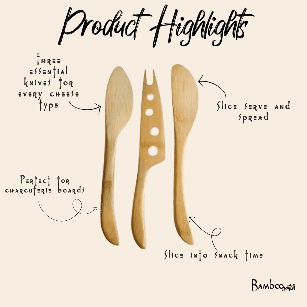 Bamboo Cheese Knife Set