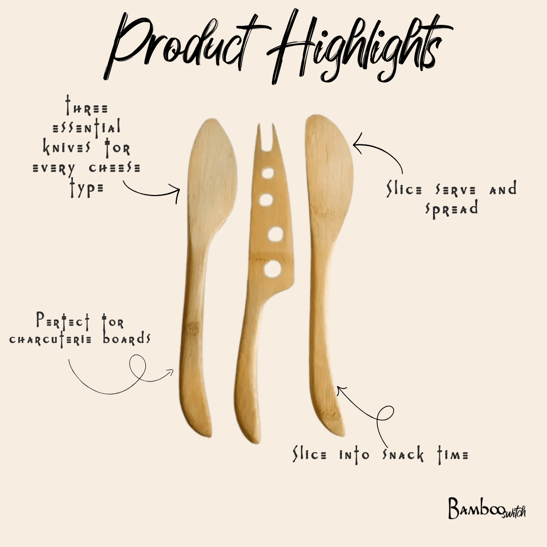 Bamboo Cheese Knife Set