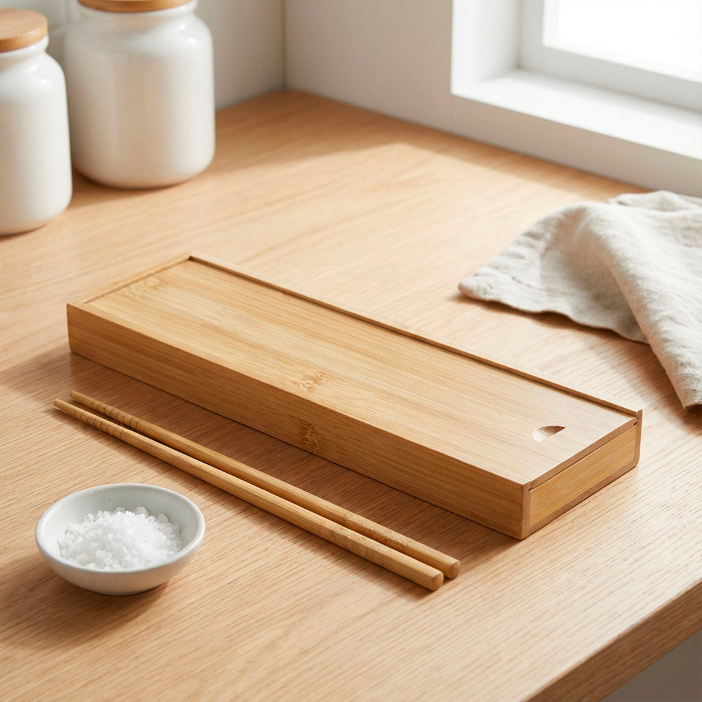 Bamboo Chopstick Storage Box | Large