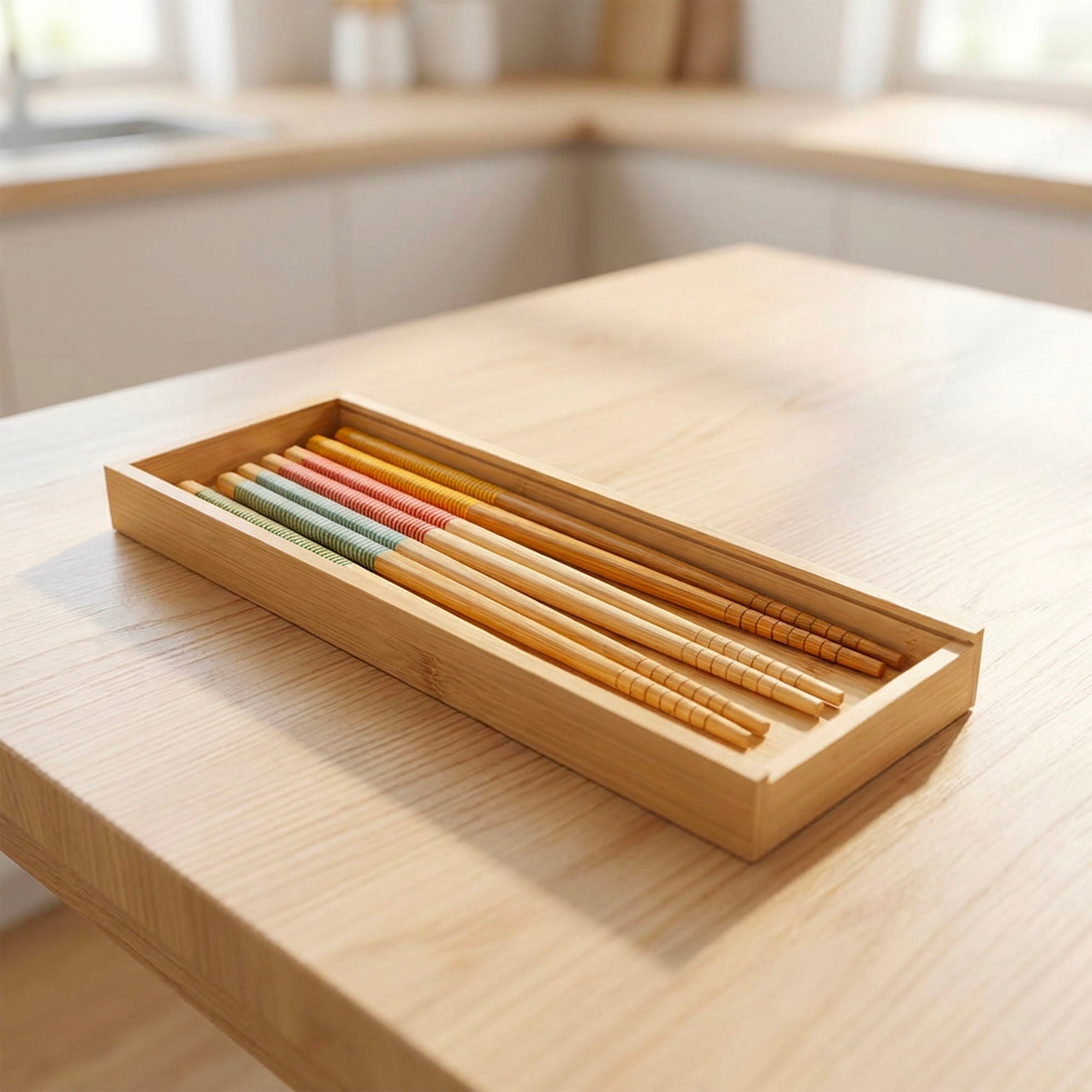 Bamboo Chopstick Storage Box | Large