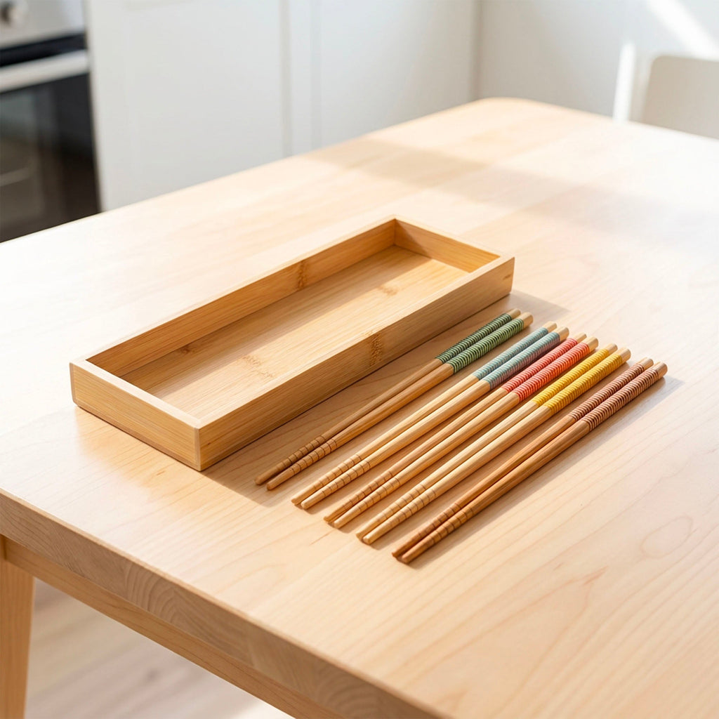 Bamboo Chopstick Storage Box | Large