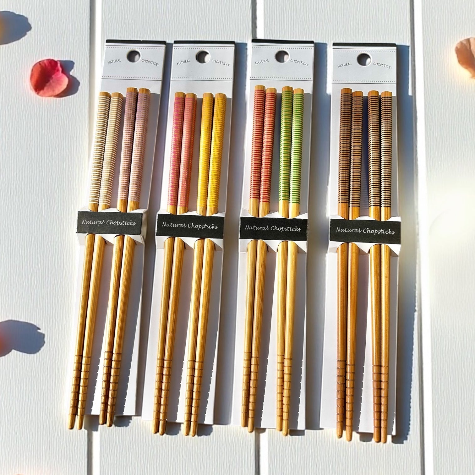 Bamboo Chopsticks | 2 Sets | Multicolor