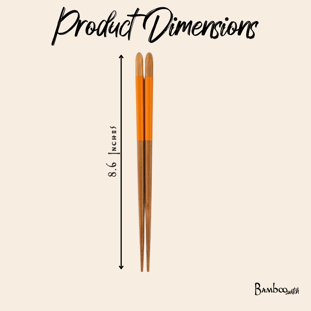 Bamboo Chopsticks | 5 Sets | Multicolor