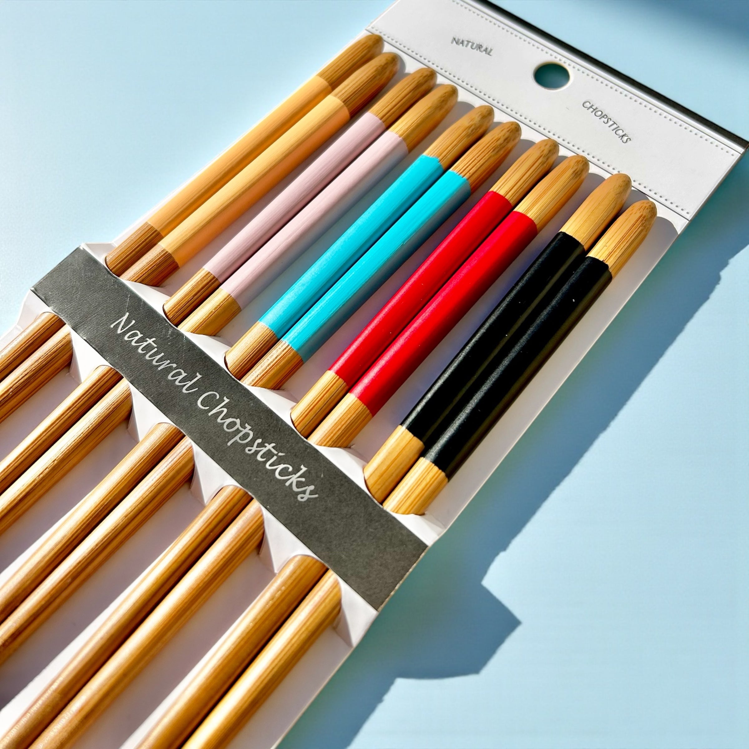 Bamboo Chopsticks | 5 Sets | Multicolor