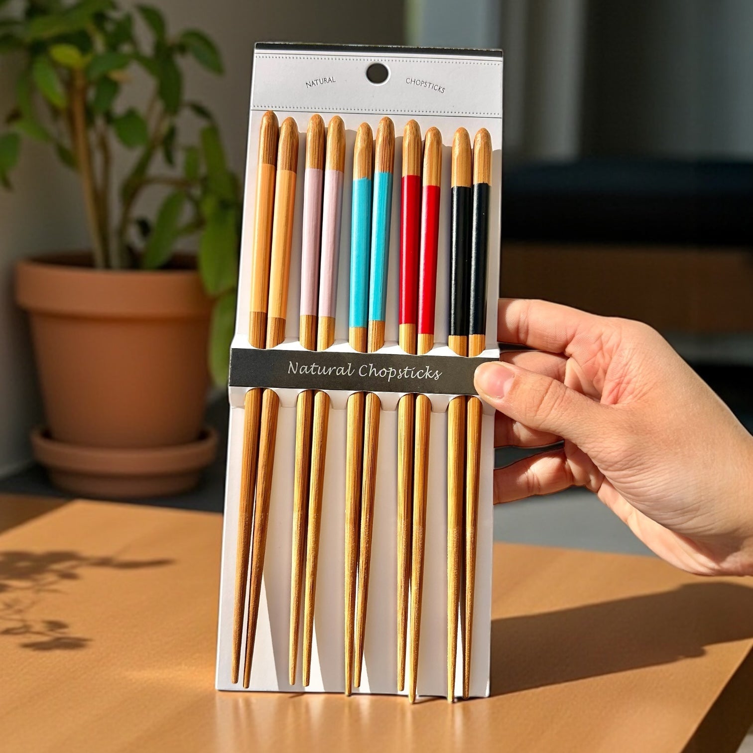 Bamboo Chopsticks | 5 Sets | Multicolor