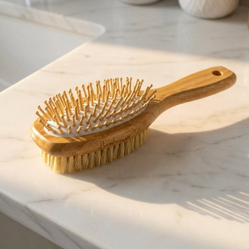 Bamboo Double-Sided Hair Brush