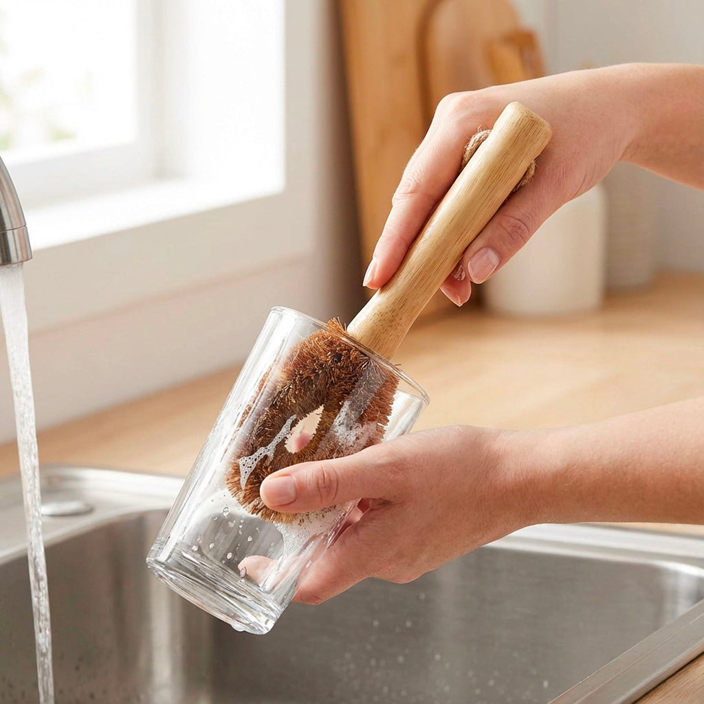 Bamboo Drinkware Bottle Cleaning Brush | Rounded