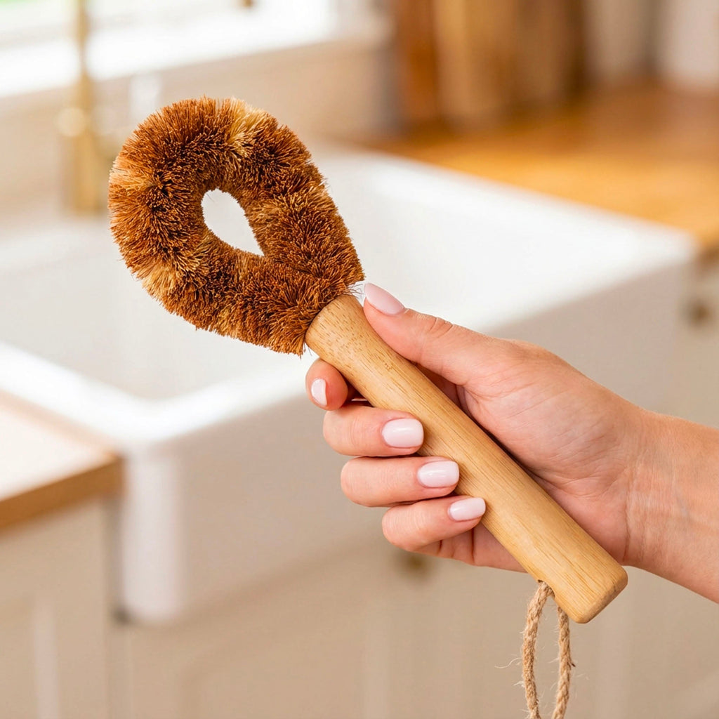 Bamboo Drinkware Bottle Cleaning Brush | Rounded