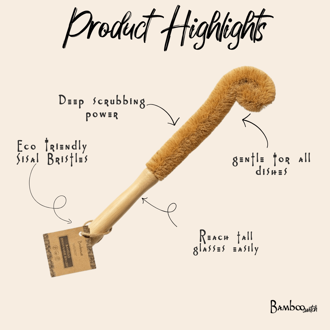 Bamboo Drinkware Cleaning Brush XL | Straight