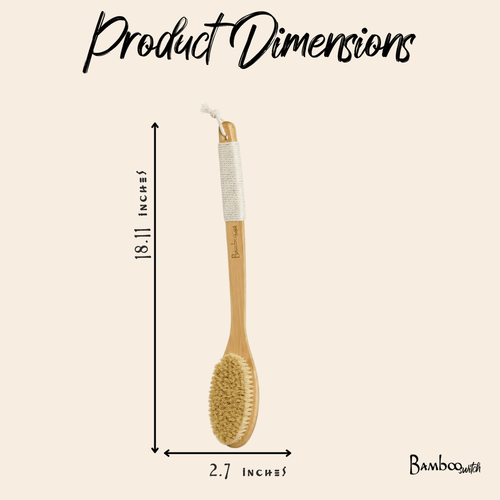 Bamboo Dry Brush | Curved Handle