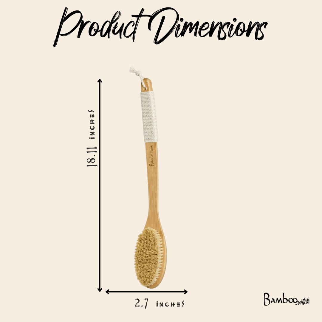 Bamboo Dry Brush | Curved Handle