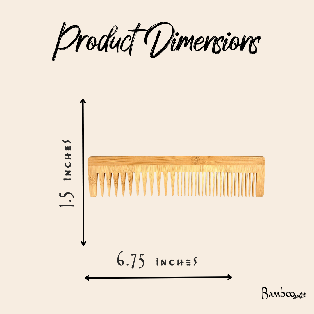 Bamboo Dual Pocket Comb