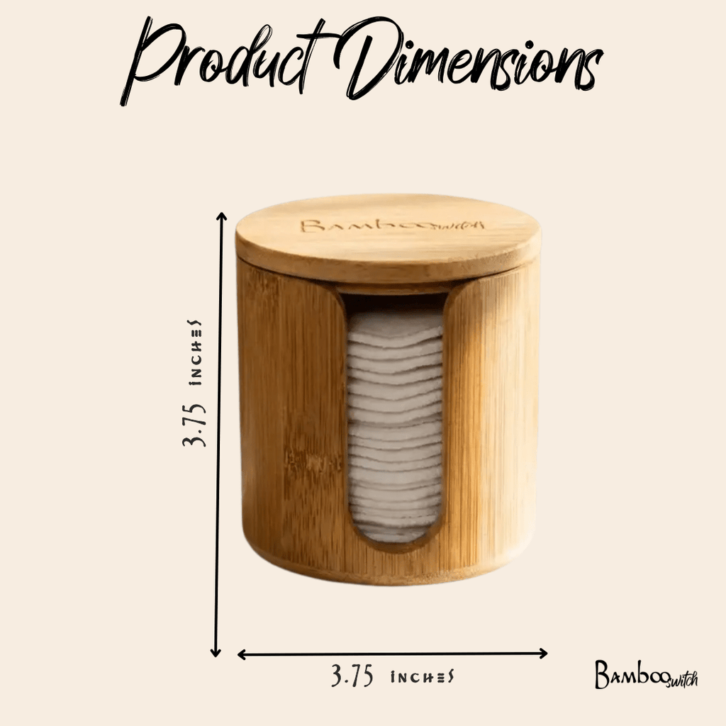 Bamboo Facial Rounds Holder
