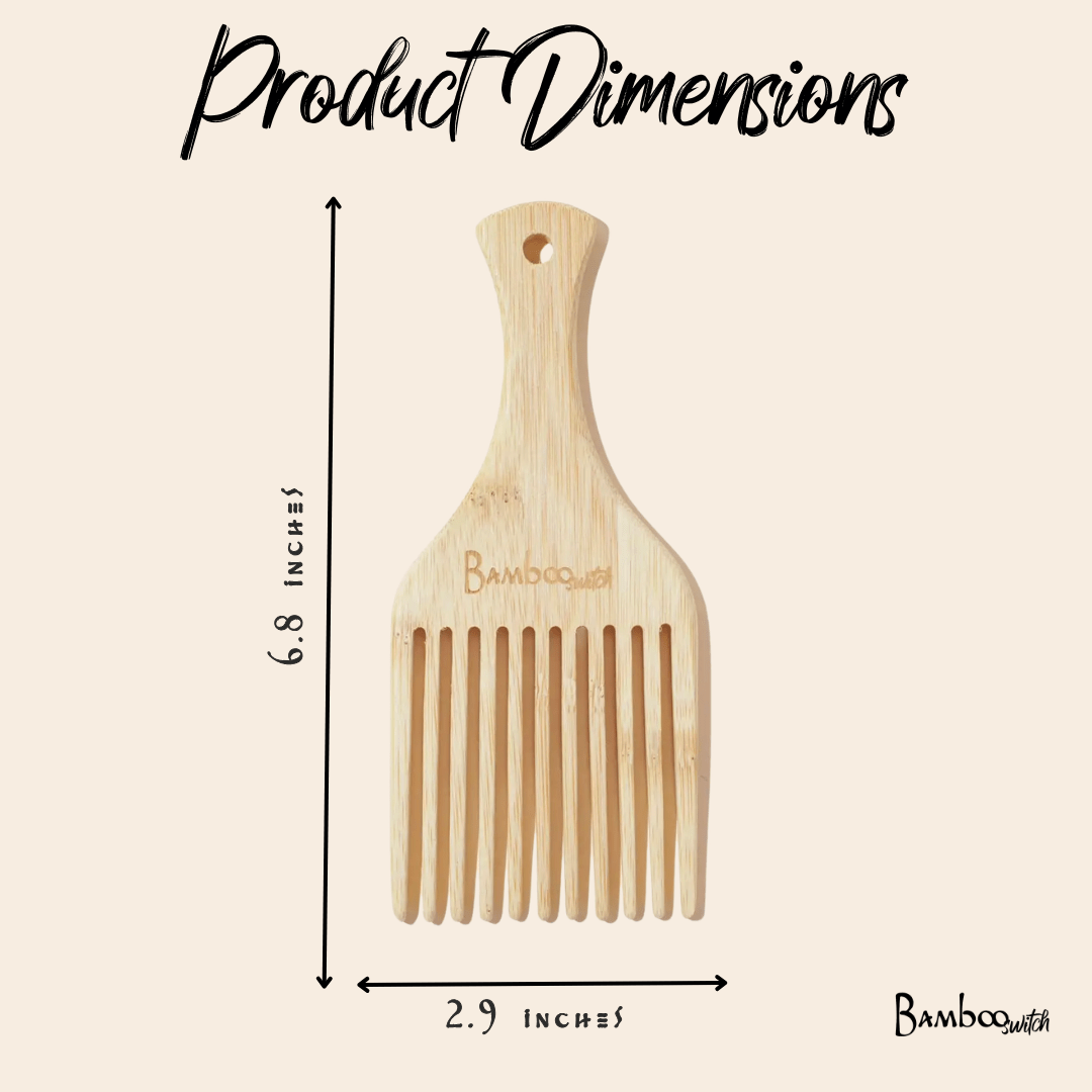 Bamboo Hair Pick