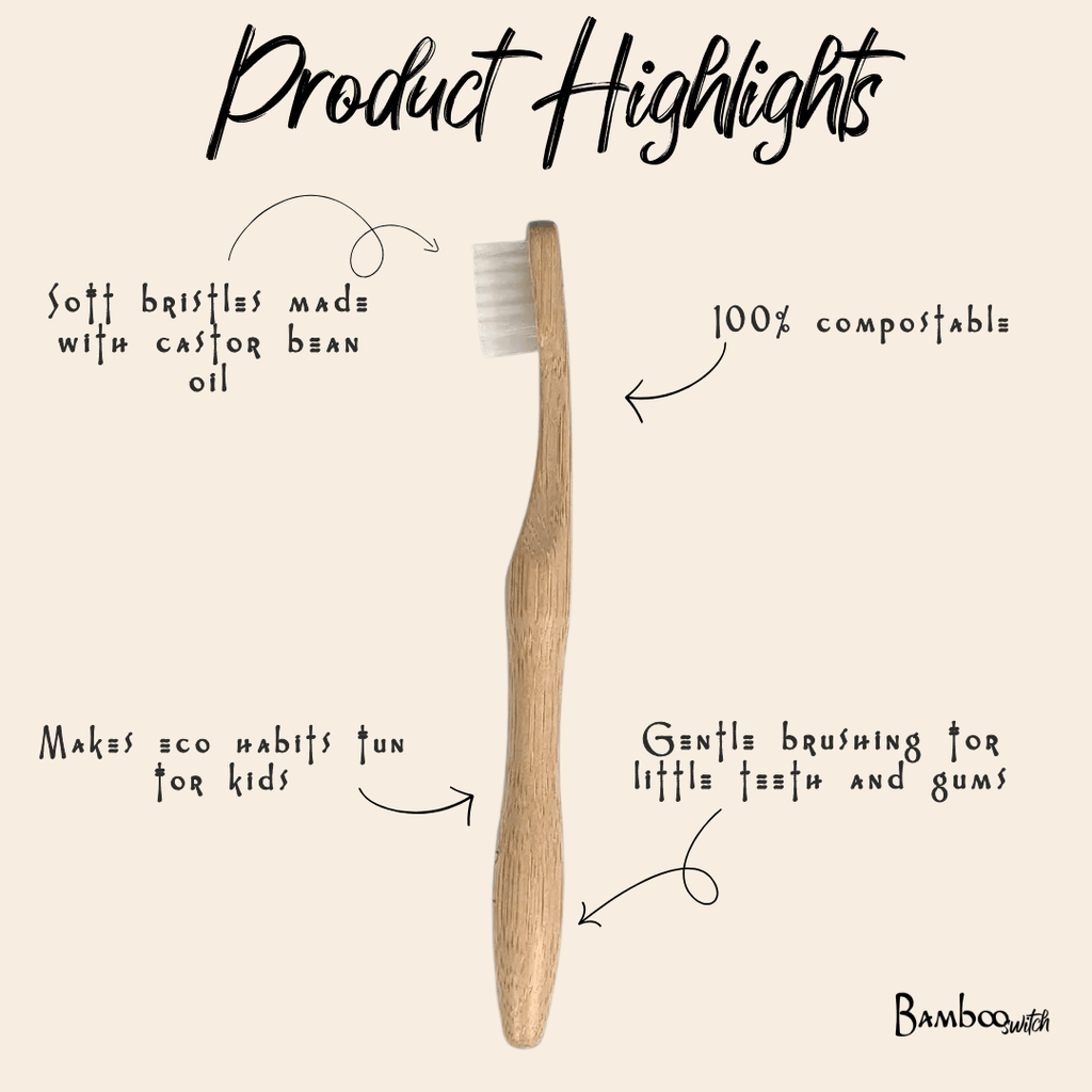 Bamboo Kids Toothbrush | Compostable Bristle