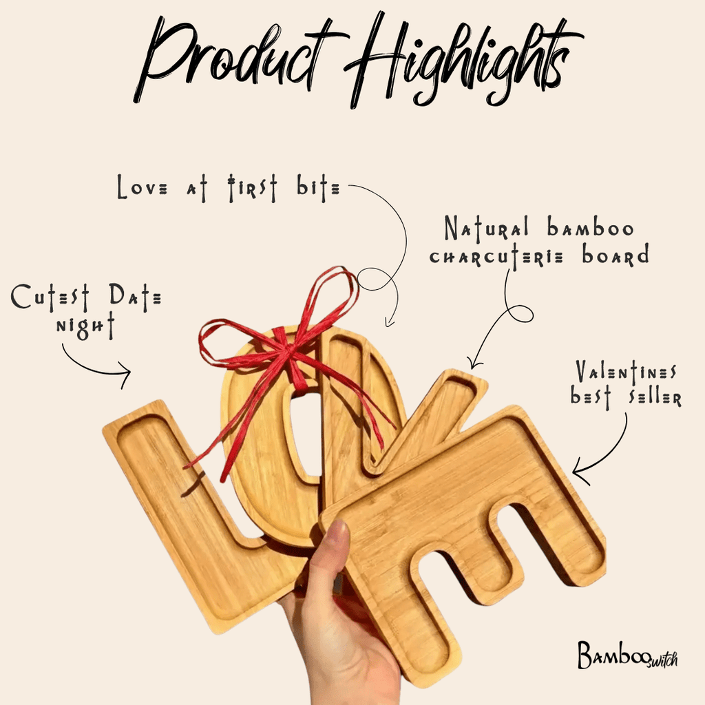 Bamboo L.O.V.E. Charcuterie Trays