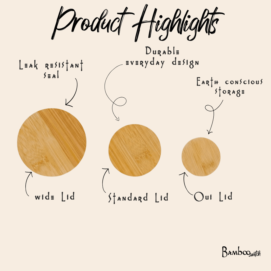 Bamboo Mason Jar Lids