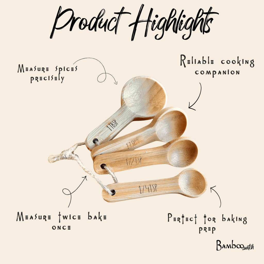Bamboo Measuring Spoons Set