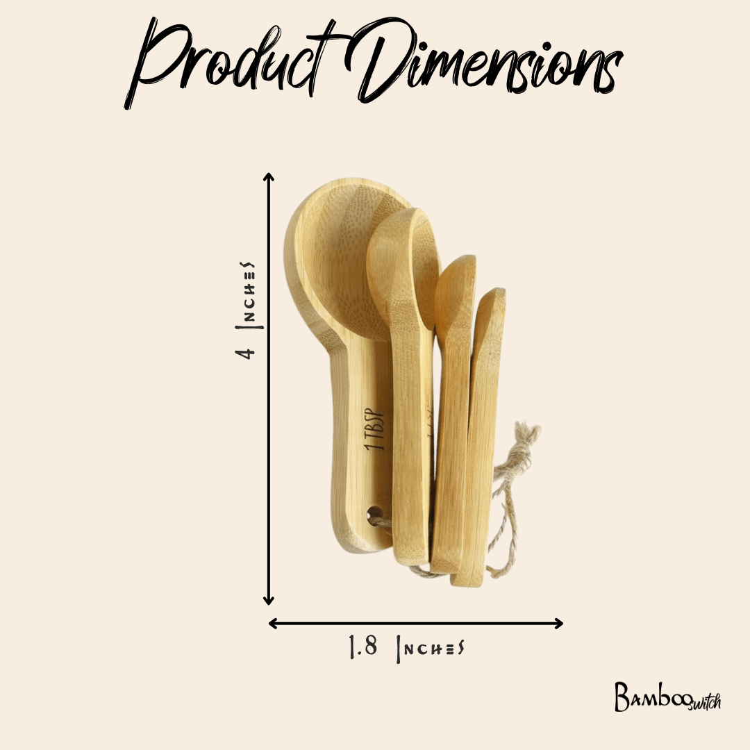 Bamboo Measuring Spoons Set
