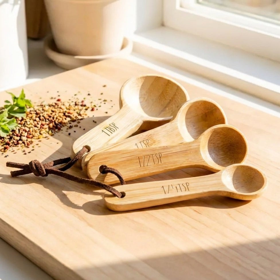 Bamboo Measuring Spoons Set