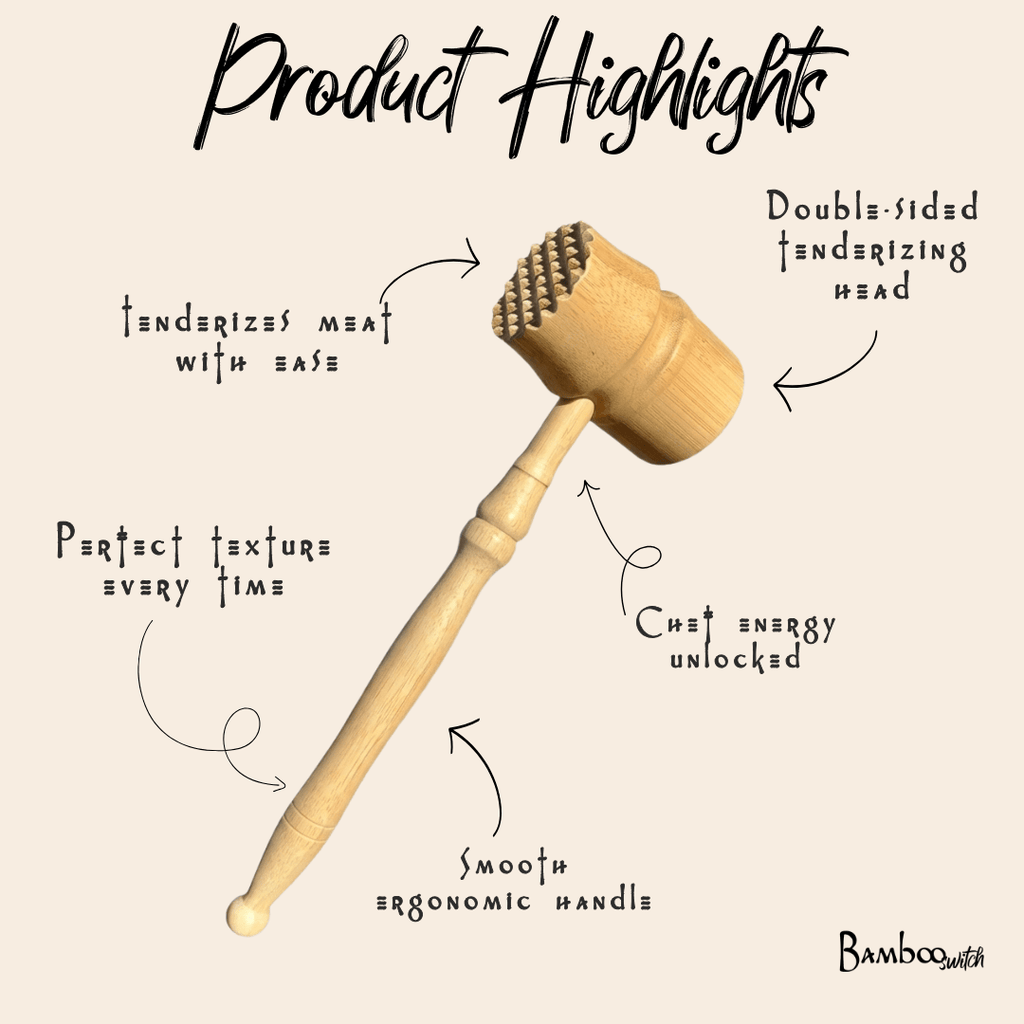 Bamboo Meat Tenderizer Mallet