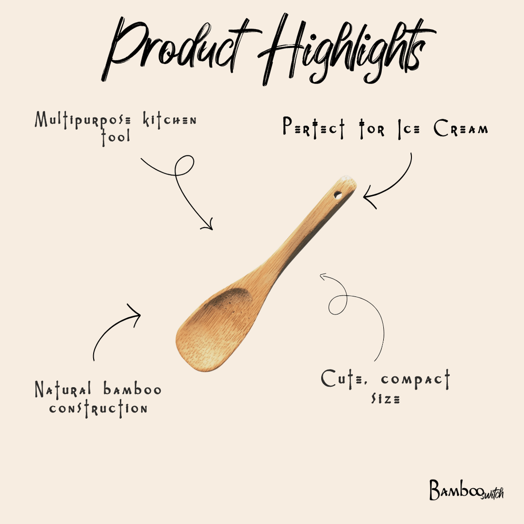 Bamboo Mini Spoon | Square