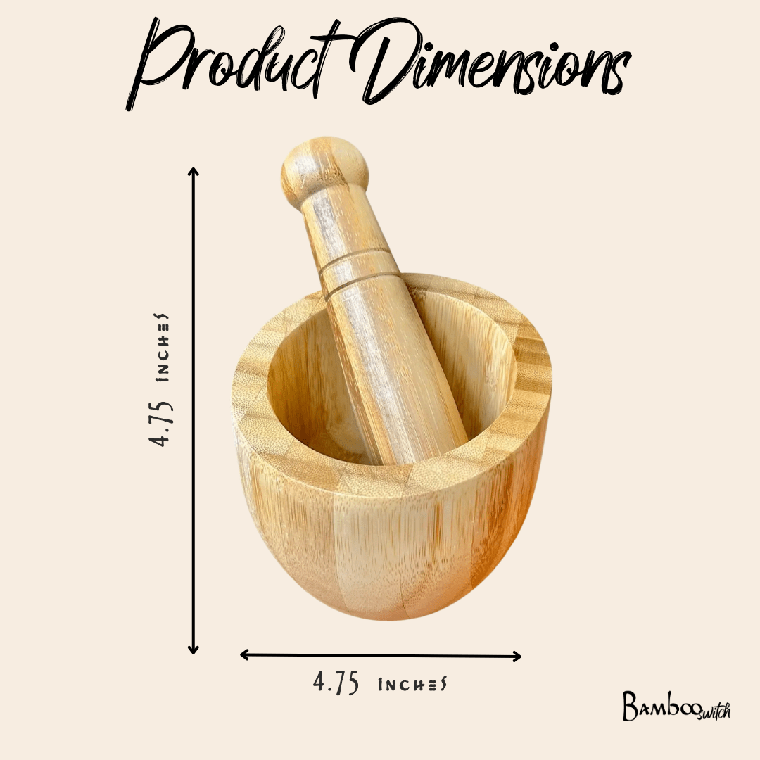 Bamboo Mortar & Pestle