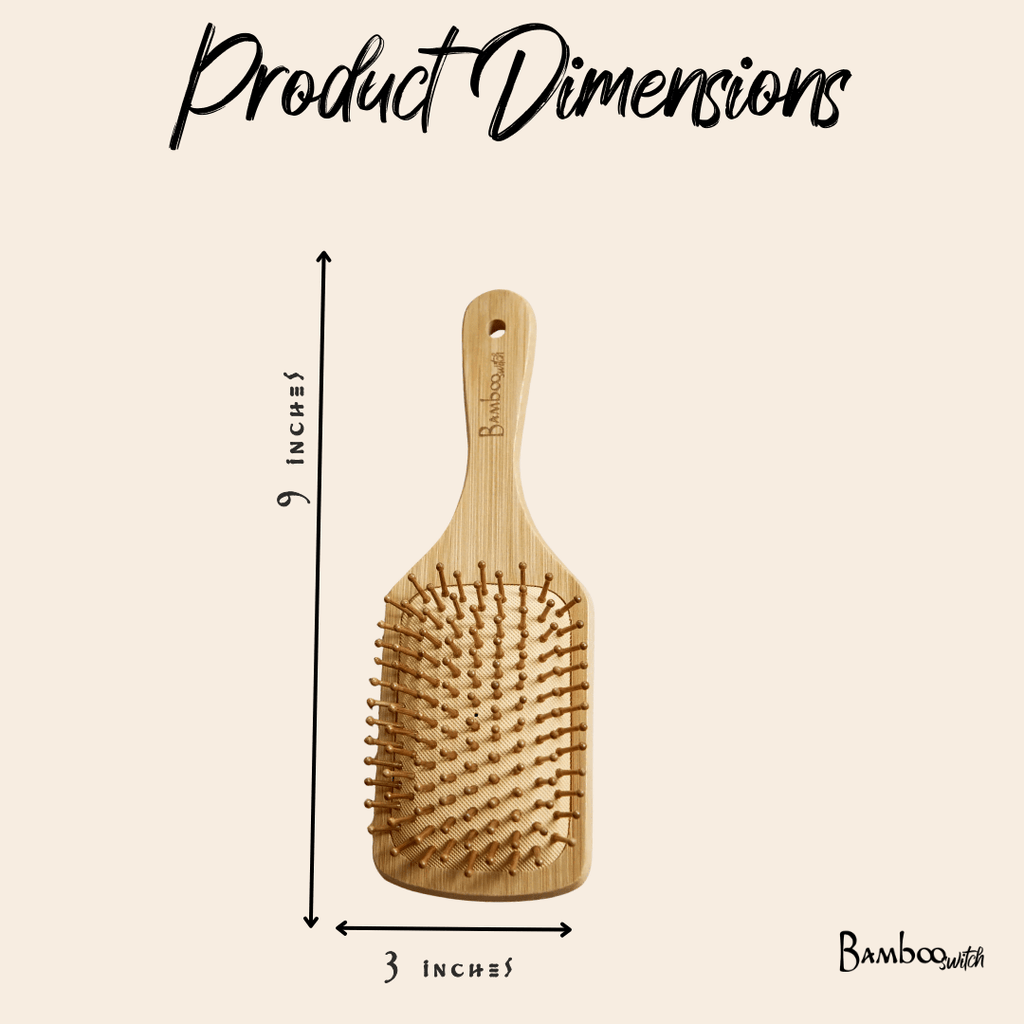 Bamboo Paddle Hair Brush | Classic Handle