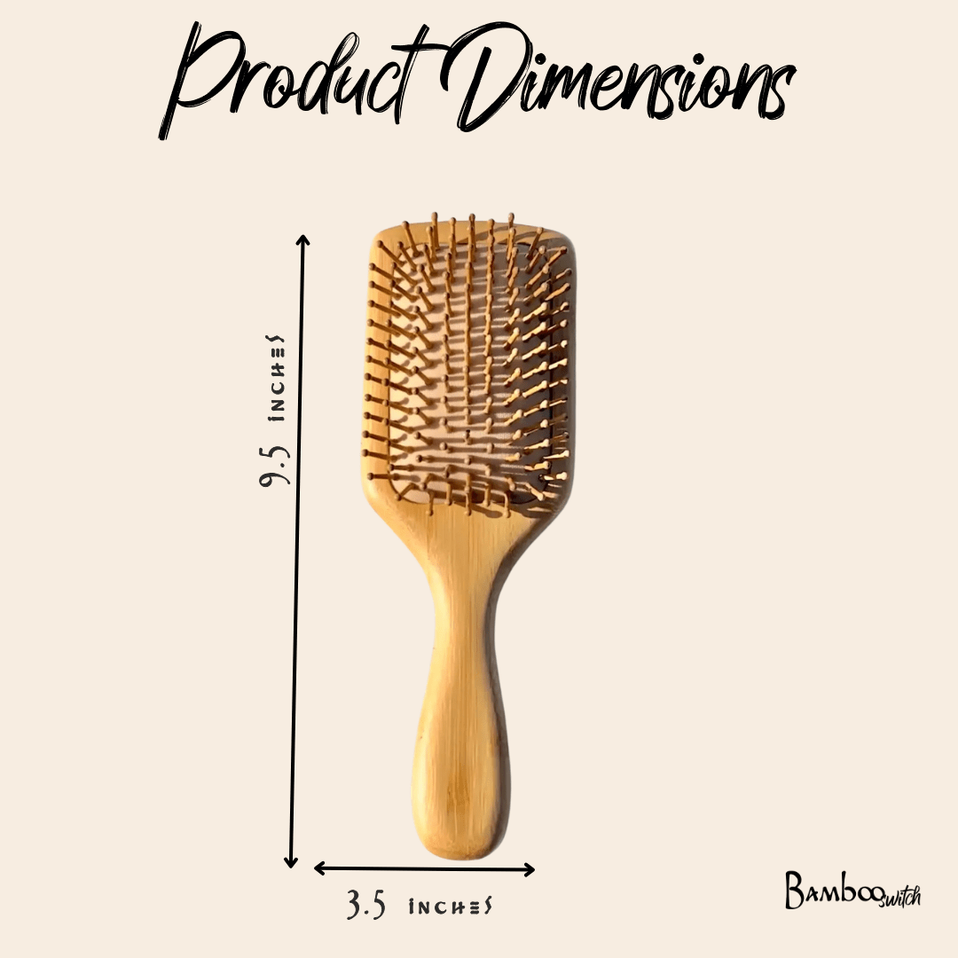 Bamboo Paddle Hair Brush | Comfort Handle