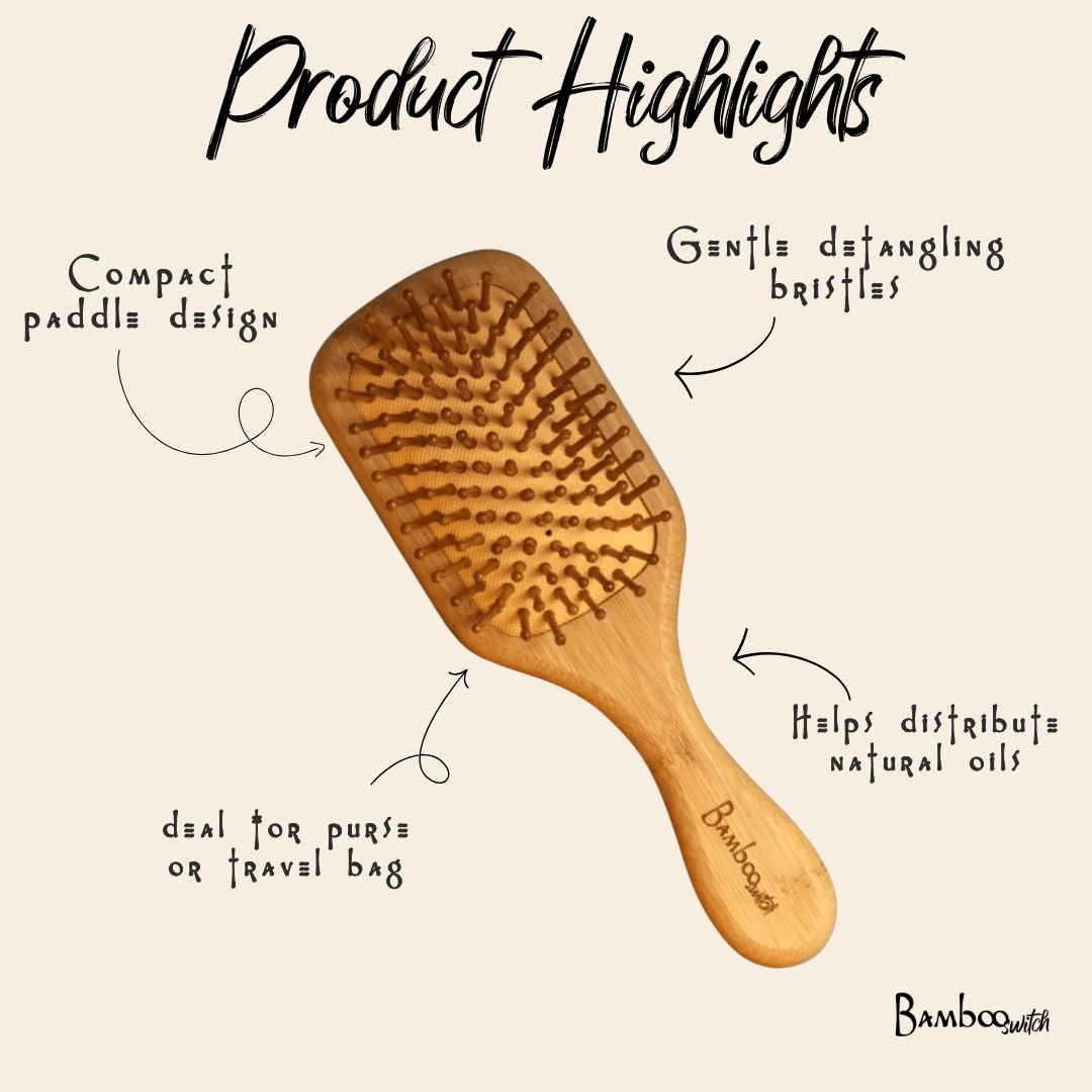 Bamboo Paddle Hair Brush | Kids