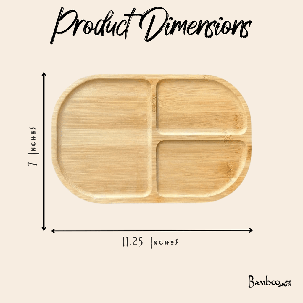 Bamboo Plate | Sectioned