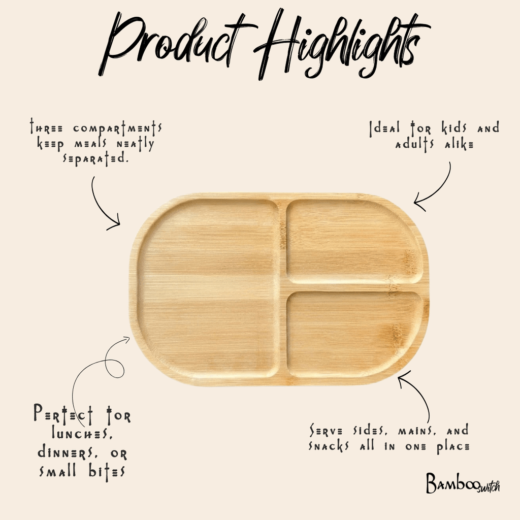 Bamboo Plate | Sectioned