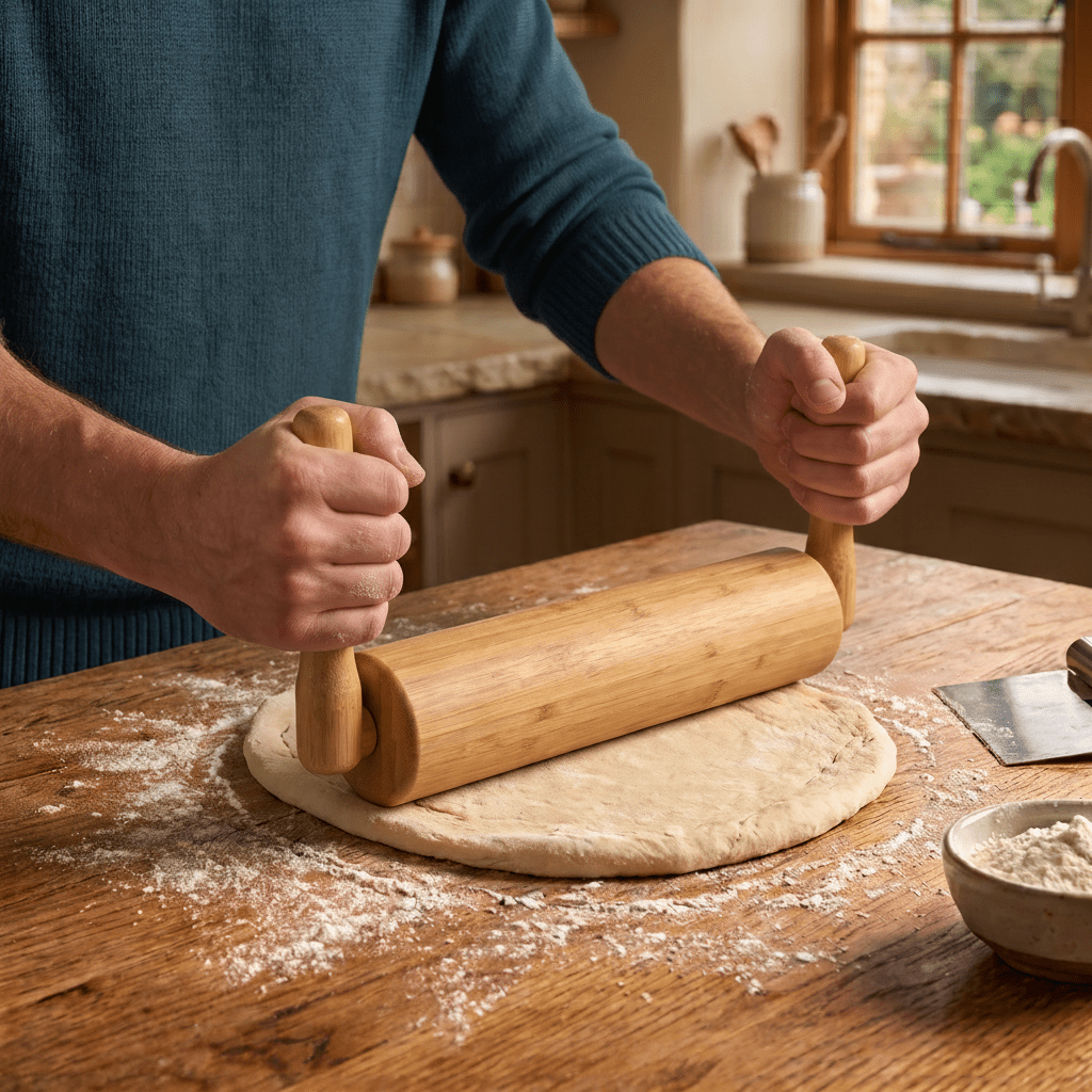 Bamboo Rolling Pin with Handles