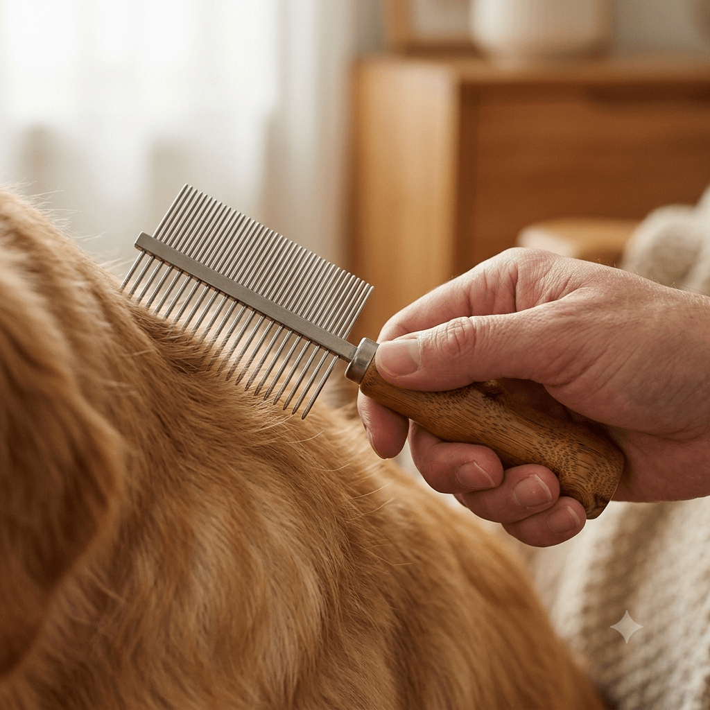 Bamboo Root Pet Flea & Tick Comb