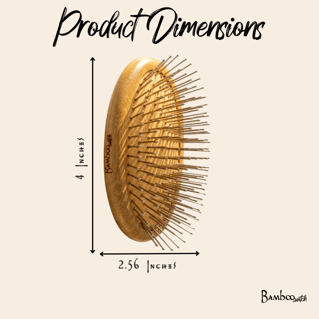 Bamboo Round Hair Brush | Wired Bristles